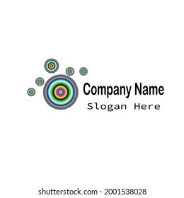 Abstract round logo on white background