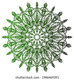 elemento de diseño de vector circular de arte de mandala redonda abstracta