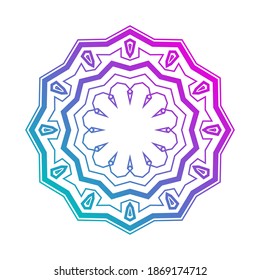abstract round mandala design. mosque decoration. traditional ornament