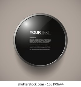 Abstract round metal frame text box design with your text Eps 10 vector illustration