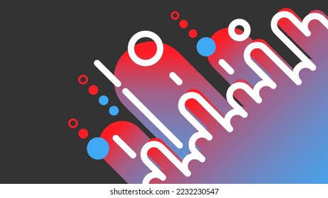 Abstract Round Modern Background. Dynamic geometric shapes compositions. Flat and clean style. Applicable for any graphic works.