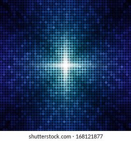abstract round mosaic background blue light design
