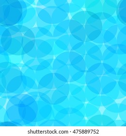 Abstract round motif geometric polka dot seamless pattern background Vintage teal blue turquoise decoration Textile print, web page fill. Vector