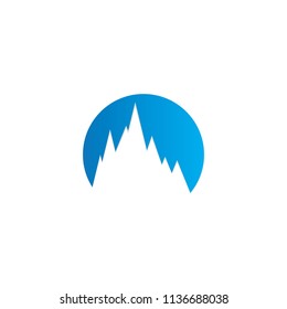 abstract round mountain vector logo