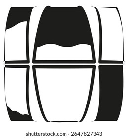 Objeto redondo abstrato. Espaço negativo da esfera. Forma de vazio circular. Ilustração artística vetorial.