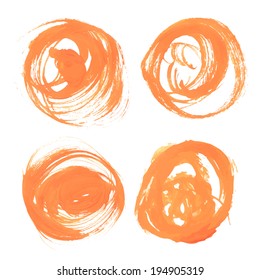 Abstract round orange strokes 1