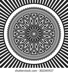 Abstract round ornament.