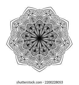 Abstract round ornament. Mandala vector pattern. 