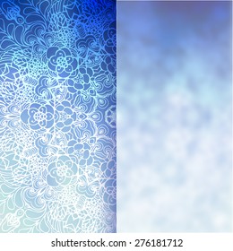Abstract round ornament on blurred background