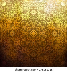 Abstract round ornament on blurred background