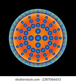 Abstract round ornament. Vector illustration.