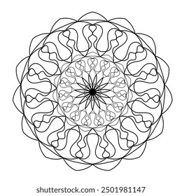 Abstractas patrón de mandala ornamental redondo. Elemento de diseño de Vector. 