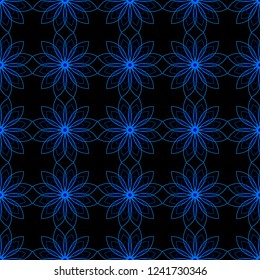 Abstract round ornaments vector seamless pattern