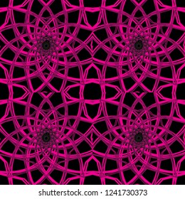 Abstract round ornaments vector seamless pattern