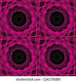 Abstract round ornaments vector seamless pattern