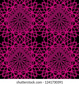 Abstract round ornaments vector seamless pattern