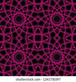 Abstract round ornaments vector seamless pattern