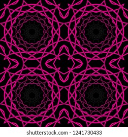 Abstract round ornaments vector seamless pattern