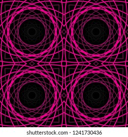 Abstract round ornaments vector seamless pattern