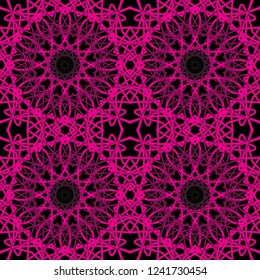 Abstract round ornaments vector seamless pattern