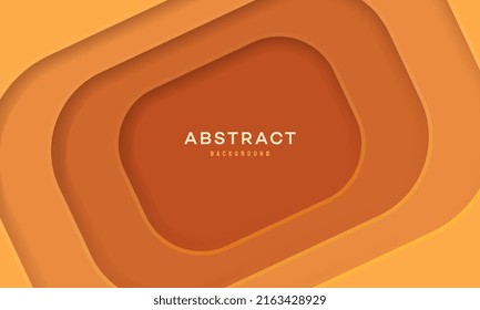 abstract Round papercut design background with overlap layer, 3D papercut background Vector