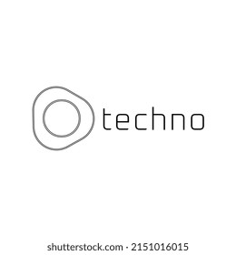 abstract round play connect tech logo design	
