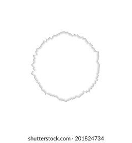 Abstract round ragged edge. Vector background