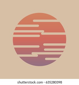 Abstract Round Rectangles in Colorful Circle - Pastel Vector Background
