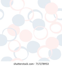 Abstract round seamless pattern background. Childish simple application geometric cover for design card, wallpaper, album, scrapbook, holiday wrapping paper, textile fabric, bag print, t shirt etc.