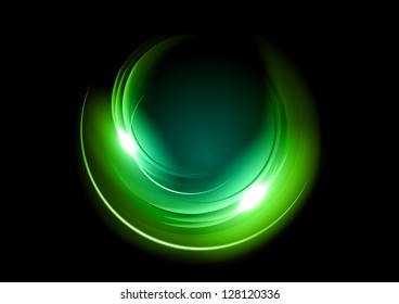 abstract round shape in the green