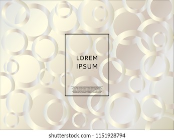 Abstract Round shape on light background. Frame and place for your text. Vector illustration.