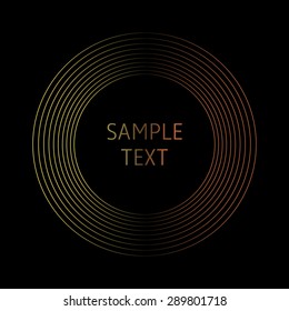 Abstract round shape with place for your text. Vector illustration