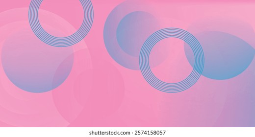 Abstract round shape soft pink coral pastel color gradient blurry grainy texture background.