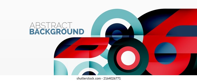 Resumen del fondo de las formas redondeadas. Decoración minimalista. Fondo geométrico con círculos y anillos
