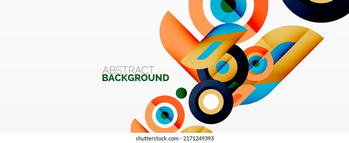 Resumen del fondo de las formas redondeadas. Decoración minimalista. Fondo geométrico con círculos y anillos