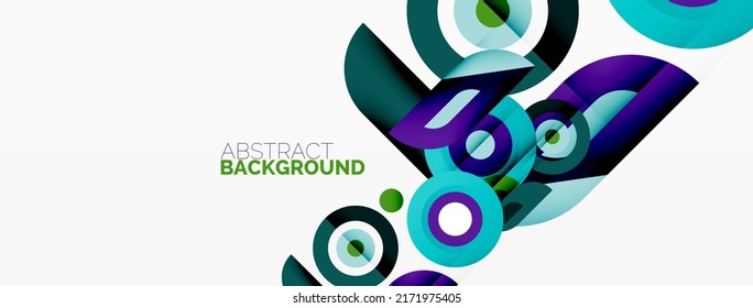 Resumen del fondo de las formas redondeadas. Decoración minimalista. Fondo geométrico con círculos y anillos