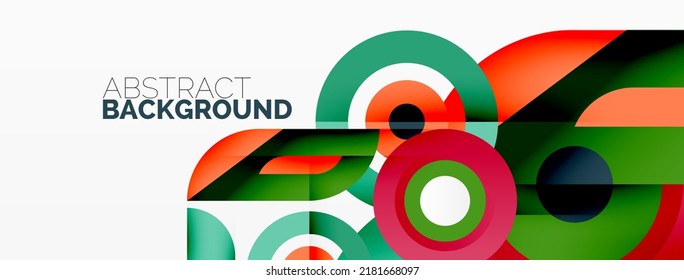 Resumen del fondo de las formas redondeadas. Decoración minimalista. Fondo geométrico con círculos y anillos