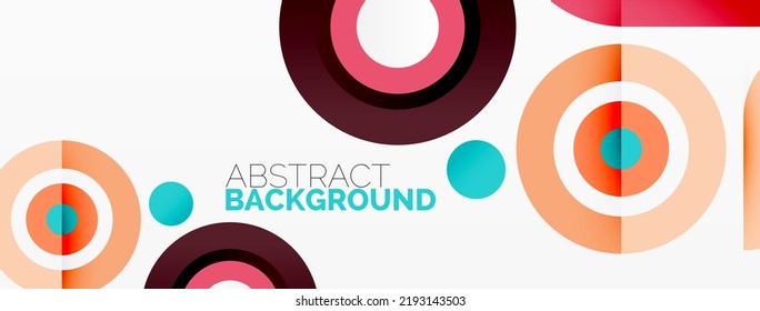 Resumen del fondo de las formas redondeadas. Decoración minimalista. Fondo geométrico con círculos y anillos