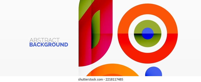 Abstrakter, runder Hintergrund. Minimalistische Dekoration. Geometrischer Hintergrund mit Kreisen und Ringen
