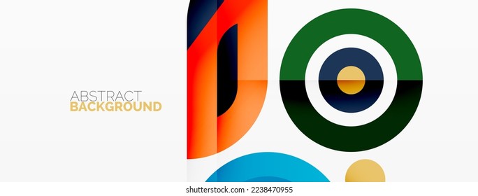 Resumen del fondo de las formas redondeadas. Decoración minimalista. Fondo geométrico con círculos y anillos