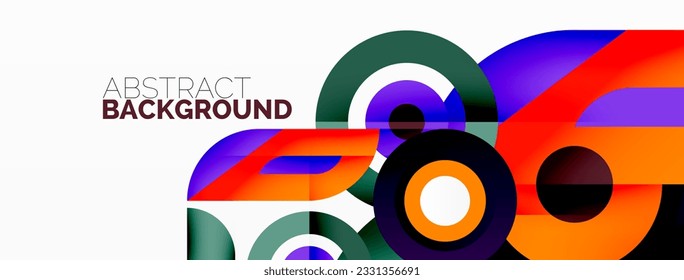 Abstrakter, runder Hintergrund. Minimalistische Dekoration. Geometrischer Hintergrund mit Kreisen und Ringen
