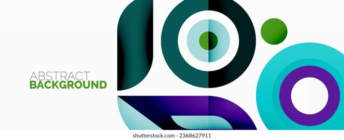 Abstrakter, runder Hintergrund. Minimalistische Dekoration. Geometrischer Hintergrund mit Kreisen und Ringen