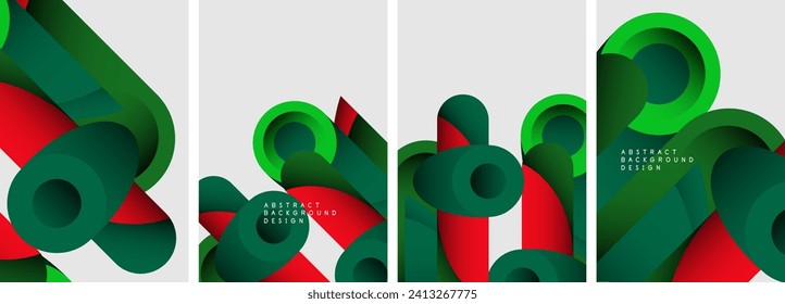 Abstract round shapes and circles poster designs. Vector illustration For Wallpaper, Banner, Background, Card, Book Illustration, landing page