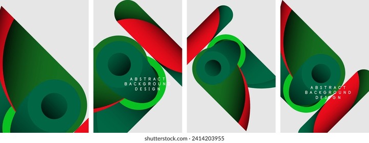 Abstract round shapes and circles poster designs. Vector illustration For Wallpaper, Banner, Background, Card, Book Illustration, landing page