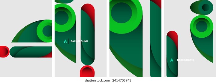 Abstract round shapes and circles poster designs. Vector illustration For Wallpaper, Banner, Background, Card, Book Illustration, landing page