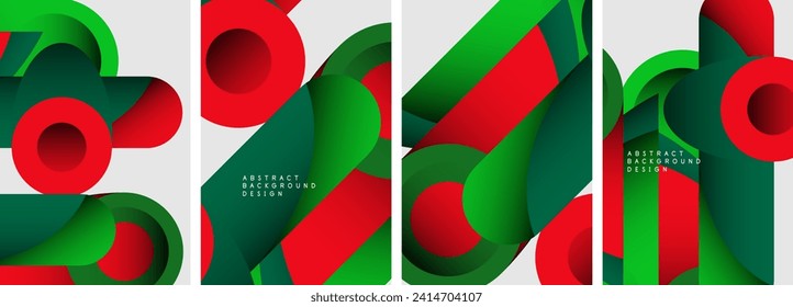 Abstract round shapes and circles poster designs. Vector illustration For Wallpaper, Banner, Background, Card, Book Illustration, landing page
