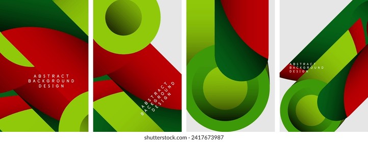 Abstract round shapes and circles poster designs. Vector illustration For Wallpaper, Banner, Background, Card, Book Illustration, landing page
