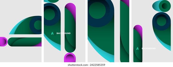 Abstrakte runde Formen und Kreise Plakatdesigns. Vektorgrafik für Tapete, Banner, Hintergrund, Karte, Buchillustration, Landungsseite