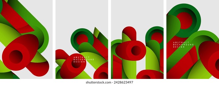 Abstract round shapes and circles poster designs. Vector illustration For Wallpaper, Banner, Background, Card, Book Illustration, landing page