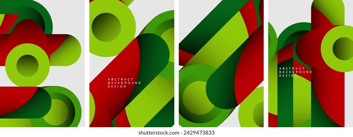 Abstract round shapes and circles poster designs. Vector illustration For Wallpaper, Banner, Background, Card, Book Illustration, landing page